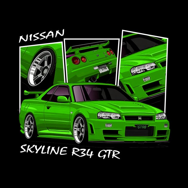 Nissan Skyline GTR R34, JDM Car by T-JD