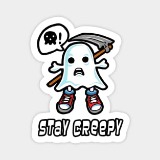 Ghost Stay Creepy Halloween Magnet