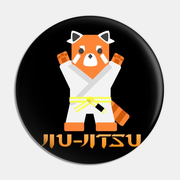 Jiu Jitsu Panda -Yellow White Belt- Pin by TheConcernedPanda