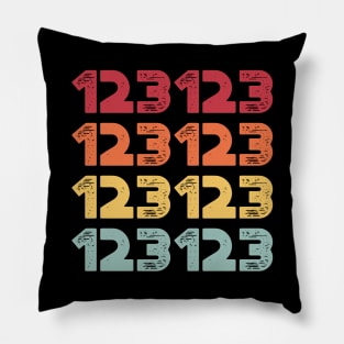 123123 12/31/23 New Year's Eve 2023 Vintage Retro (Sunset) Pillow