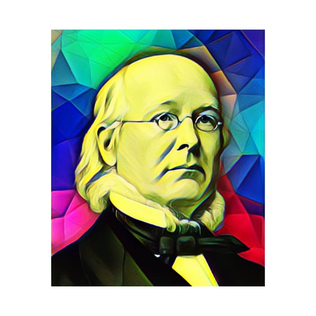 Horace Greeley Colourful Portrait | Horace Greeley Artwork 6 by JustLit