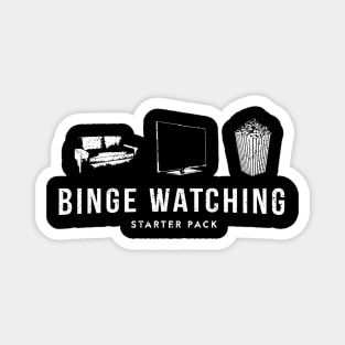 Binge Watching Starter Pack Netflix Parody Distressed Tv Series Magnet