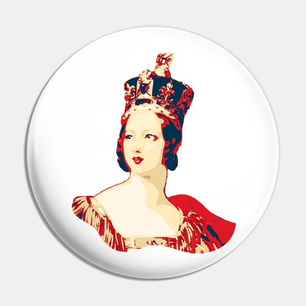 Queen Victoria Pop Art Pin by Nerd_art