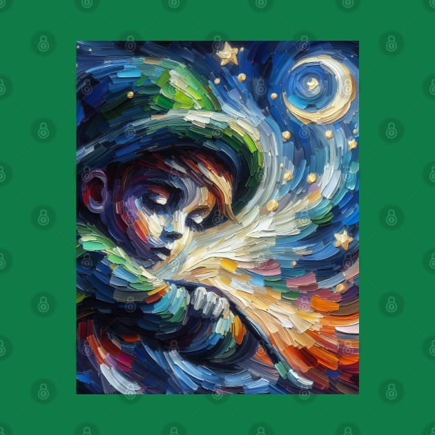 Fairy Boy in Starry Night by FUN GOGH