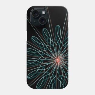 Geometric mandala lineart dark Phone Case