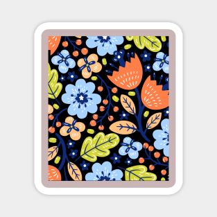 Floral pattern illustration Magnet