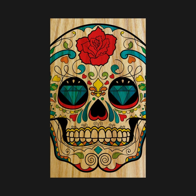 Wood Sugar Skull by Bethany-Bailey