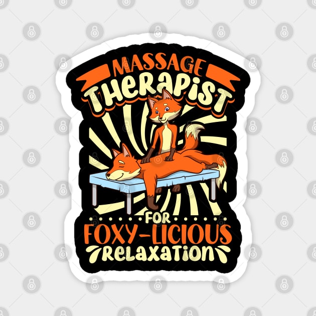 Fox is Massage Therapist Magnet by Modern Medieval Design