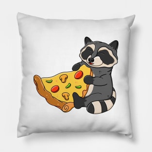 Raccoon Pizza Pillow