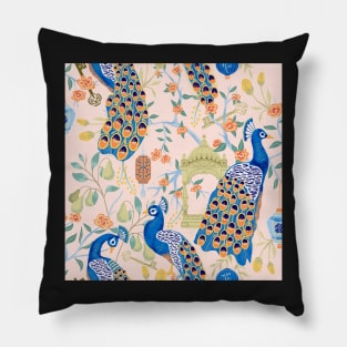 Peacock garden Pillow