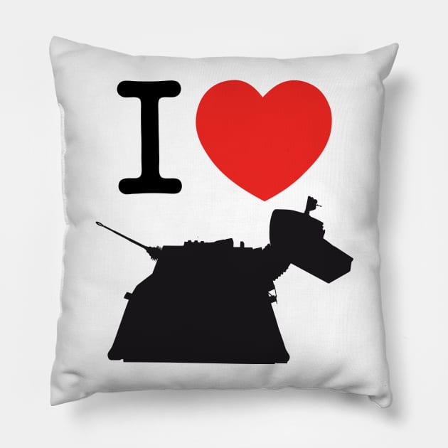 I ♥︎ K-9 Pillow by andrew_kelly_uk@yahoo.co.uk