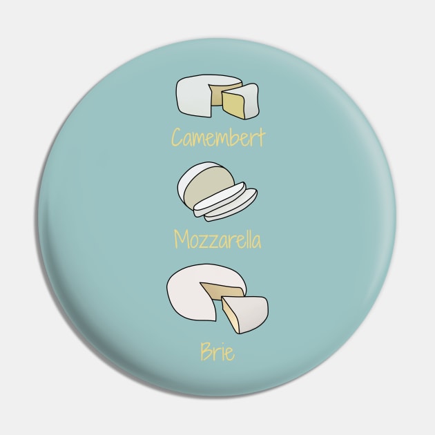 Camembert, Mozzarella, Brie Soft White Cheeses Pin by Cheesy Pet Designs