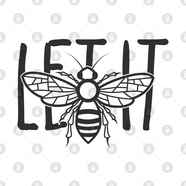 Let It Bee Cute Funny Honey Bee Hippie Peace Gift by MintedFresh