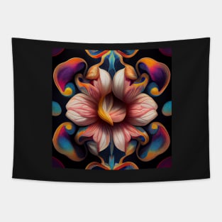 psychedelic flower Tapestry