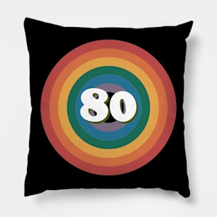 80s Rainbow Pillow