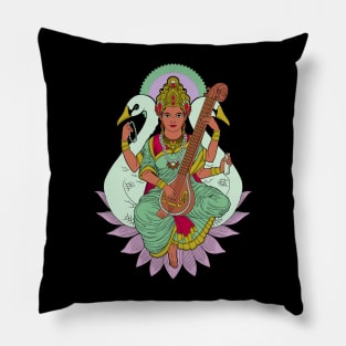 Hindu God - Saraswati Pillow
