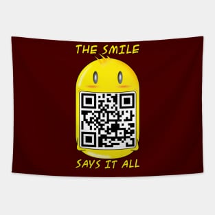 QR Smile Tapestry