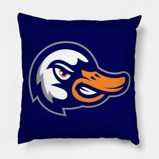 Quack Attack: Angry Duck Sports Mascot T-shirt for Sports Fanatics Pillow