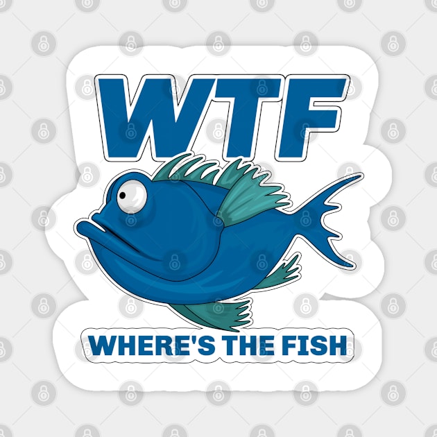 WTF - Where's the Fish Magnet by Wilcox PhotoArt