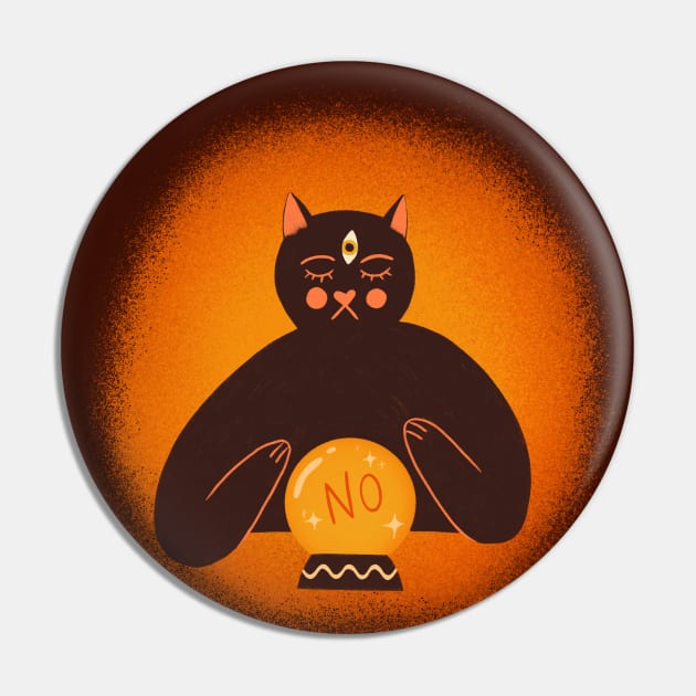 Cute black cat art. Halloween fortune teller illustration Pin by WeirdyTales