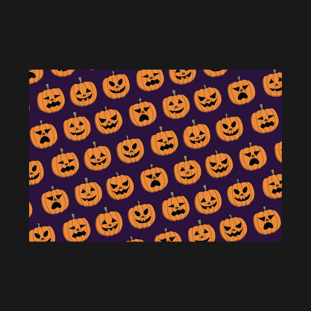 Pumpkin Pattern, Jack O' Lantern, Halloween Design Vector Artwork by xcsdesign