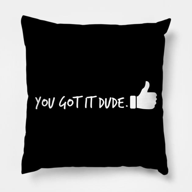 You Got it Dude Pillow by alliejoy224