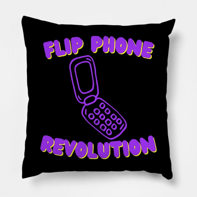 Flip Phone Revolution 3 Pillow by Dreanpitch