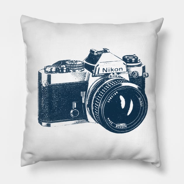 Nikon 35mm Film Camera Pillow by chris@christinearnold.com