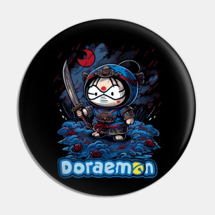 Samurai Doraemon Pin