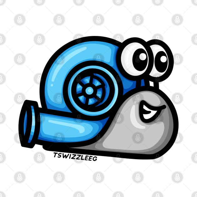 Turbo Snail (Version 1) - Blue / Gray by hoddynoddy