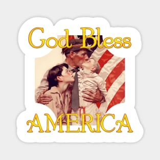 God Bless America - with Family Magnet