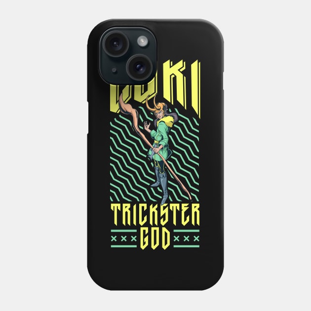 Viking trickster god Loki Phone Case by Modern Medieval Design