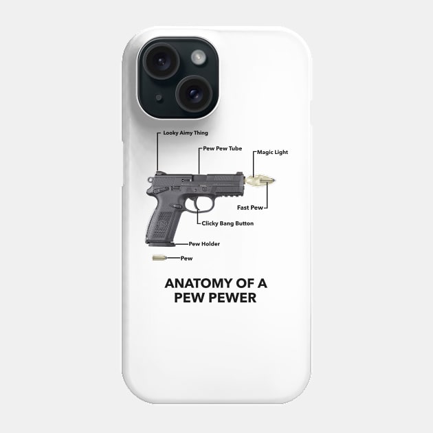 The Anatomy of a Pew Pewer Phone Case by mikepod