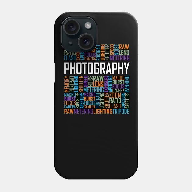 Photography Words Phone Case by LetsBeginDesigns