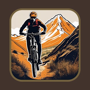 Mountain Biker on the Trail. T-Shirt