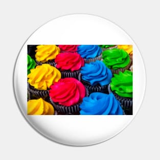 Bright Colored Cupcakes Pin