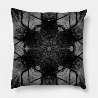 Detailed Majestic Black and White Patterned Mosaic Pillow