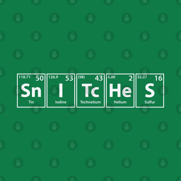 Snitches (Sn-I-Tc-He-S) Periodic Elements Spelling by cerebrands