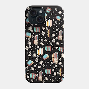 Books and Coffee Patterns Phone Case