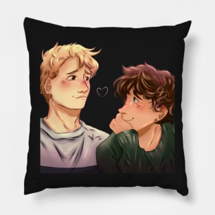 Nick Nelson and Charlie Spring looking at each other Pillow