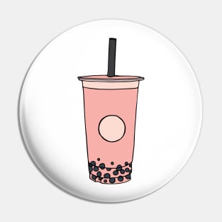 Pink Boba Bubble Tea Drink Pin