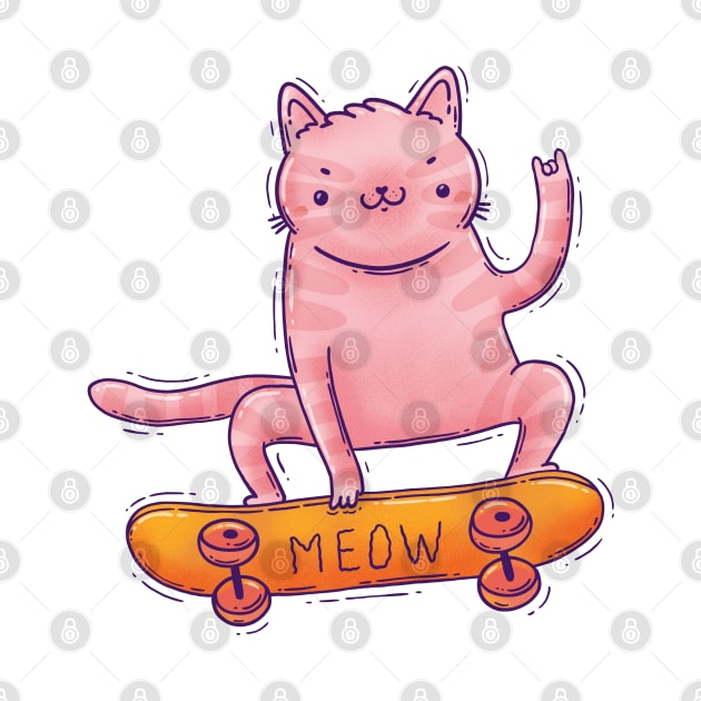 Meowy Skater by Tania Tania