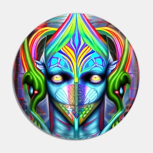 Transdimensional Elf (10) - Trippy Psychedelic Art Pin