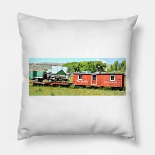 Red Train and Wagon Pillow