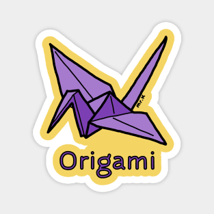 Origami Crane Japanese design in color Magnet