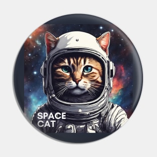 Cosmic Cat in Space Pin