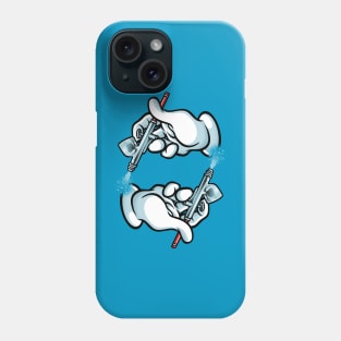 Cartoon hands and airbrush Phone Case