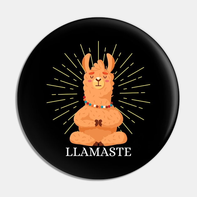 Llamaste. Funny Yoga Saying Phrase Workout Motivation Pin by JK Mercha