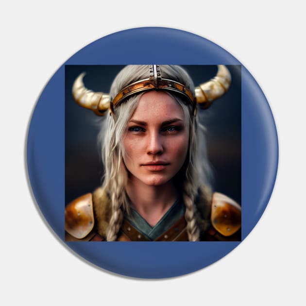 Viking Shield Maiden Pin by Grassroots Green