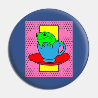 Coffee Cup Bathing Drinking Crazy Pin